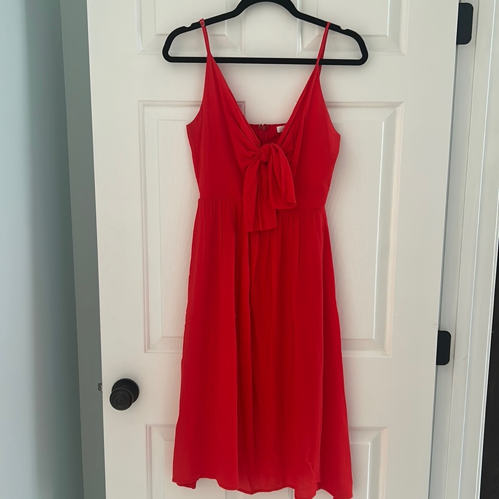 Leith tie front red dress size XS